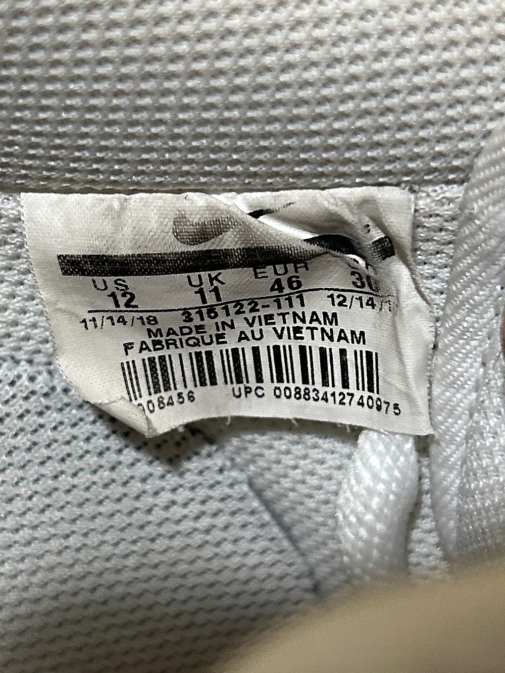 Nike Air Force 1 Low ‘07 White 315122-111 *Customized lace keepers* - Picture 6 of 7